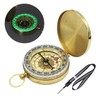 1 Piece Metal Compass 1 Piece Lanyard Pure Copper Flip