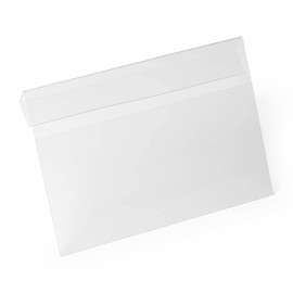 Durable 116219 Hard Cover Identification Bag with Fold, A5 Landscape, Pack of 10, Transparent