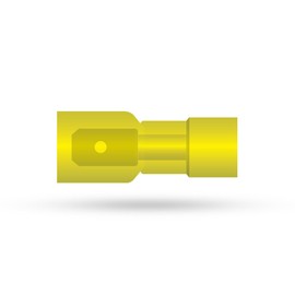 db Link YIQDM250N Pre-Insulated Male Quick Disconnects (Nylon Yellow)