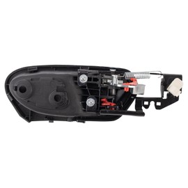 TRQ Left Interior Door Handle Black Housing With Silver Lever Drivers Side Compatible with 2006-2011 Honda Civic