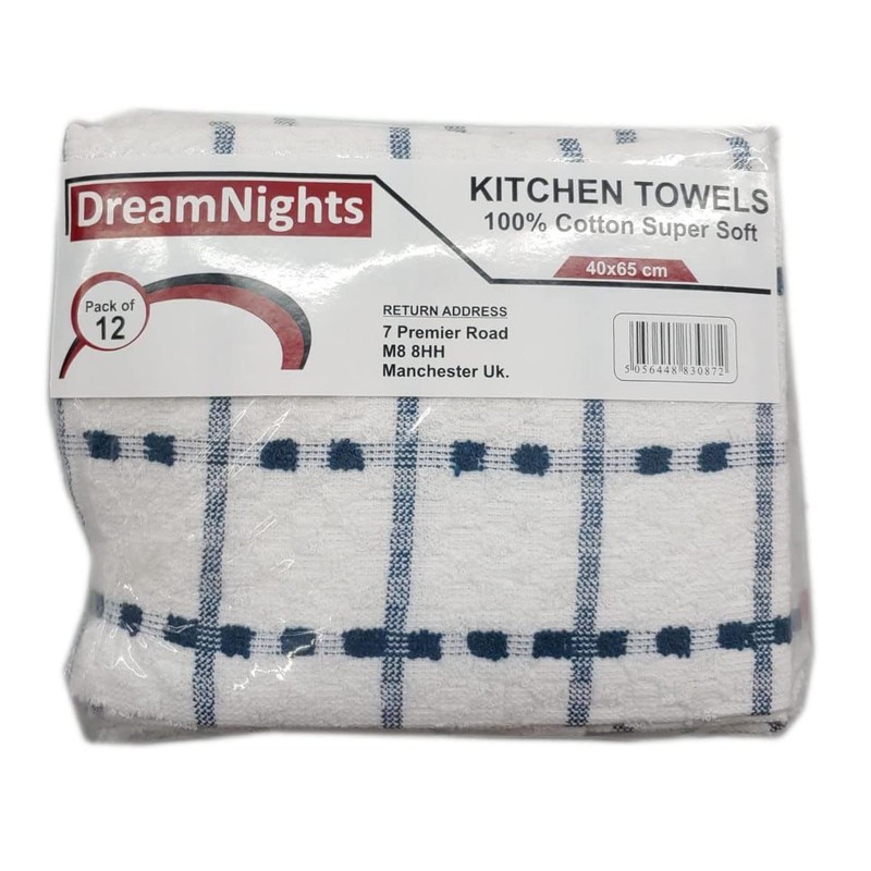 DreamNights Terry Towelling Tea Towels 100% Cotton Terry Tea Towels