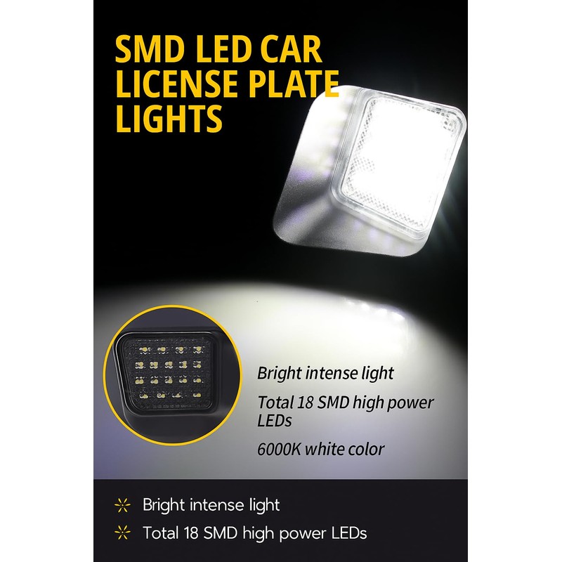 Aunvista LED License Plate Light Accessories For 2003-2018 Dodge Ram
