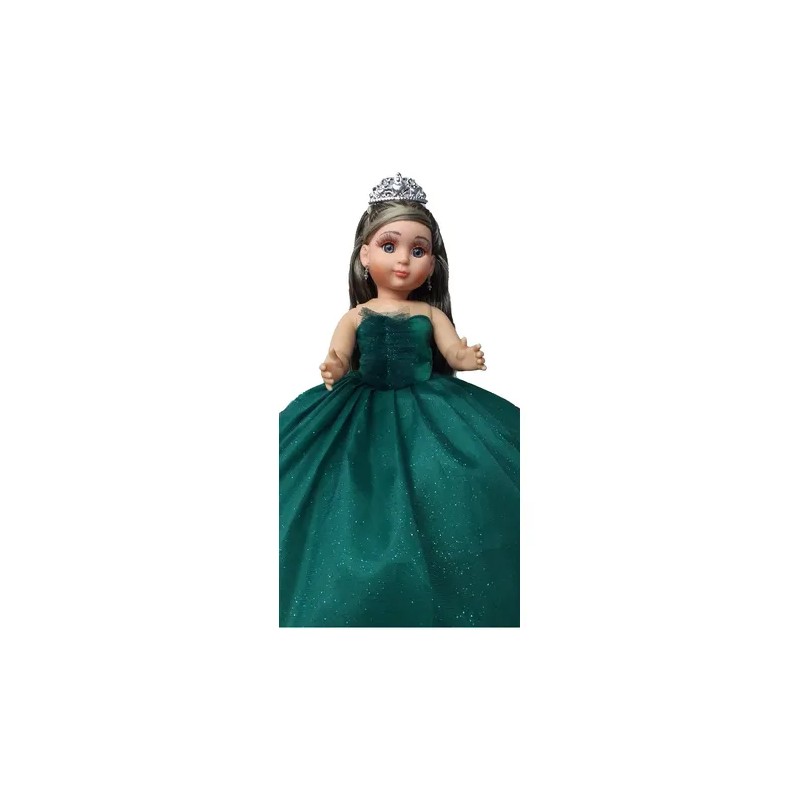 Muñeca Quinceañera Xv 15 Lacio Verde Botella Li