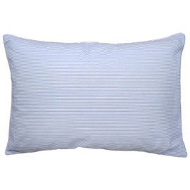 CAMEL PALMS Made in Japan 100% Cotton Pillow Case Zipper Type Moderate Thickness Fabric 13.8 x 19.7 inches (35 x 50 cm), Fine Border, Blue