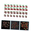 Abaodam 2sets Nail Pearls Gems DIY Charms for Women Cherry