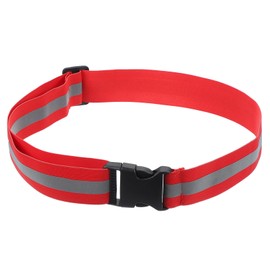 PATIKIL Reflective Safety Belt, Hi-Vis Safety Belt Adjustable High Visibility Reflective Glow Belt Outdoor Running Gear for Night Jogging Cycling Walking, Red