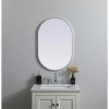Elegant Decor Asha 20x30" Oval Modern MDF Wood/Iron Mirror in