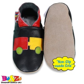 SHADOW DANCE UK 0-6 Months 19-Chuchu Train Baby Leather Shoes Soft Sole Girl Boys Toddler Infant Walking First pram Gift New Born (19-ChuchuTrain, 0_months)