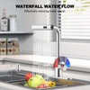 AVSIILE Waterfall Kitchen Faucets with Pull Down Sprayer & Soap