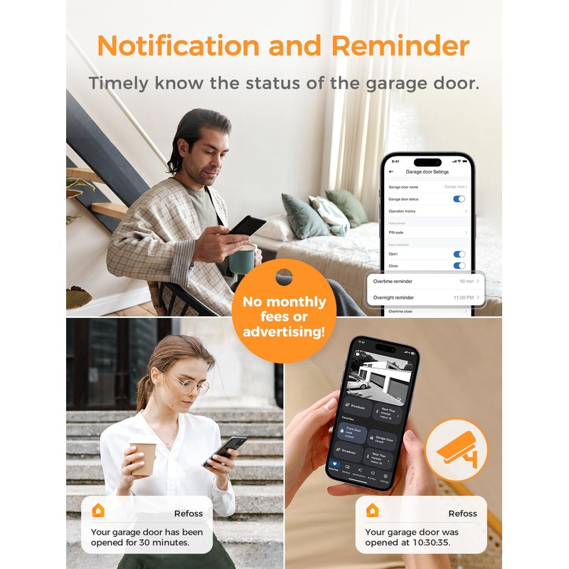 Refoss Refoss Smart Wi-Fi Garage Door Opener, Compatible with Apple