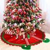 24 Inch Elf Tree Skirt with Striped Legs and Pom,