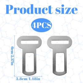 Car Seat Belt Restraints Connector,4PCS Metal Durable Dog Seat Belt Clips,Car Pet Seat Belt Restraints Connector,Safety Attachment Pet Vehicle Harness Extender Metal Lock