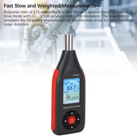 Bewinner 3-in-1 Decibel Meter - 30-130dB High Precision Sound Level Meter AC-DC Decibel Sound Meter with LCD Screen for Individuals, Families, Business