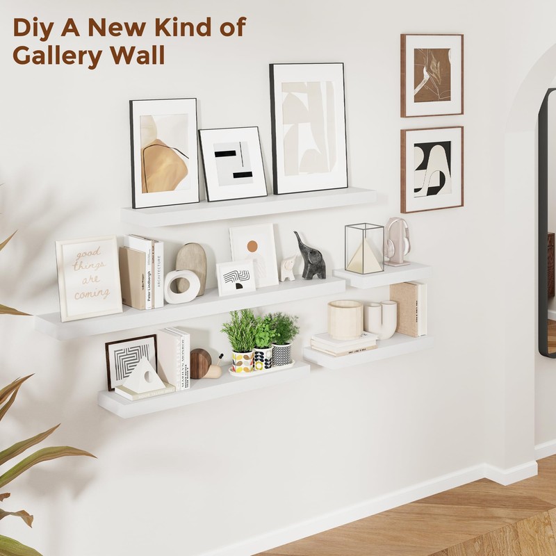 Heimlove 55 Inch Floating Shelves for Wall 8 Inch Deep