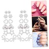 VICASKY 1Set Nail Patches for DIY Manicures Stylish Flatback Pearl