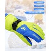 POPUBABI Kids Gloves, Kids Waterproof Gloves, Ski Boy Girl Gloves,