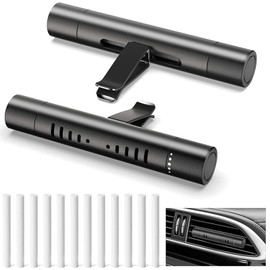 Home-Cloud EORRZZY 2 Packs Custom Car Air Freshener Diffuser Vent Clips for Car Decoration Accessories with 12 Refill Sticks for Car, Office, Kitchen, Bathroom, Pet Houses