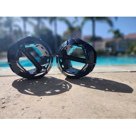 Aquastrength Bells | Water Weights for Pool Fitness | Medium Resistance in All Directions | Pool Dumbbells Easy on Joints | Pair of Bells (Black)