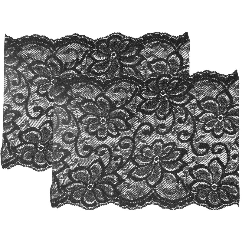 Bandelettes Sexy Anti-Chafing, Elastic Thigh Bands, Prevent Friction - Black