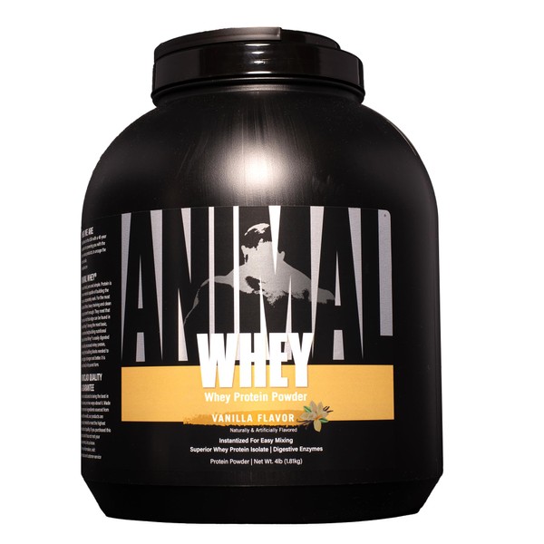 Animal Whey Isolate Whey Protein Powder – Isolate Loaded for Post Workout and Recovery – Low Sugar with Highly Digestible Whey Isolate Protein - Vanilla - 4 Pound (Pack of 1) (Packaging May Vary)