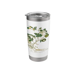 Honeydew Melon Vine Botanical Art Vector Stainless Steel Insulated Tumbler