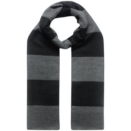 2025 Black and Gray Striped Mens Scarf Winter Soft Shawl Wrap Costume Accessories for Men Women