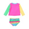 RuffleButts Baby/Toddler Girls Long Sleeve Rash Guard 2 Piece Swimsuit