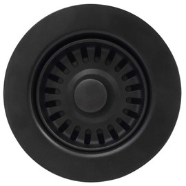 GZILA Colador y tapón de Drenaje para Fregadero de Cocina de 3-1/2 Pulgadas, Color Negro