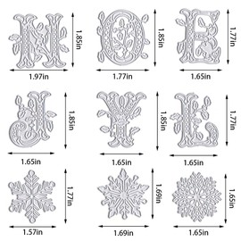 Christmas Metal Cutting Dies for Card Making, Vintage Lace Noel Joy Letters Die Cuts Xmas Snowflakes Words Embossing Template Tools for New Year DIY Scrapbooking Paper Card Photo Album Craft Supplies