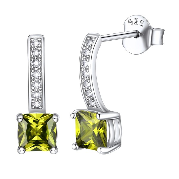 ChicSilver Zirconia Earrings, Women's Popular, 925 Silver, Pave Birthstone Accessory,