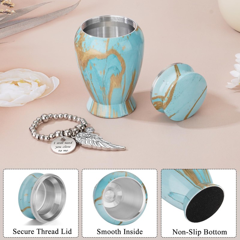 SOITIS Small Urns for Human Ashes Keepsake, 2.83 Inches Memorial