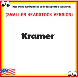 Kramer Guitar Headstock vinyl decal sticker - Red