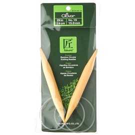 Clover 3016/29-19 No. 19 Bamboo Circular Knitting Needles, 29-Inch