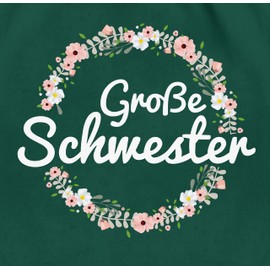 Shirtracer Sibling Love Child – Large Sister Flower Wreath – Gym Bag and Cloth Bag Made from Organic Cotton - Green -