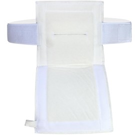 G Tube Holder Peritoneal Dialysis Catheter Belt to Secure Medical Feeding Tubes Gastrostomy Gtube PEG J Tube with Larger 6" Square Sponge Pouch Pad Accessories for Adults Women Men White
