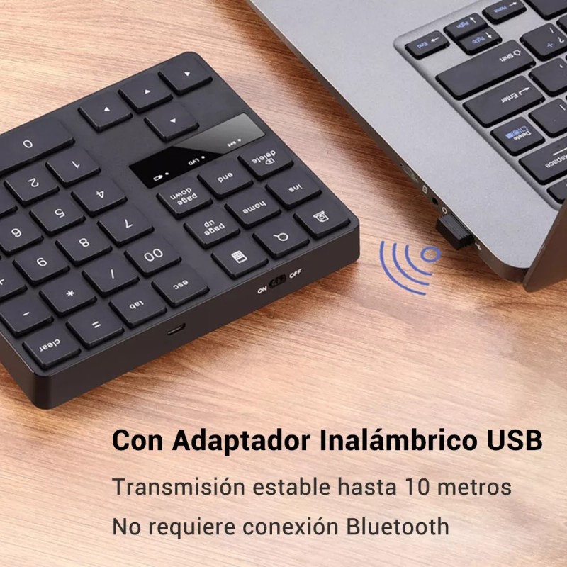 Jeswo Teclado Numérico Inalámbrico 35 Teclas Con Adaptador 2.4g