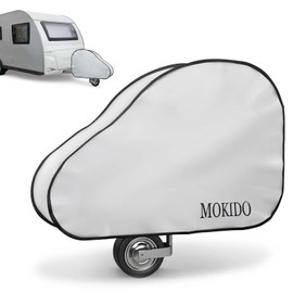 Drawbar Cover, Universal Drawbar Protective Cover, Tow Bar Cover Trailer with Double Click Closure, Waterproof, UV-Resistant, Drawbar Protection Cover for Trailers, Caravans, Motorhomes