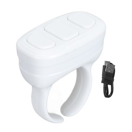 Bluetooth Video Page Turner Finger Remote Controller for Video Browsing Novels Reading 10 Meter Distance White