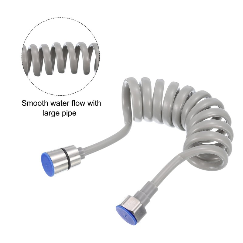 sourcing map Spring Flexible Shower Hose, 1.5Meter/59inch Telescopic Shower Hose