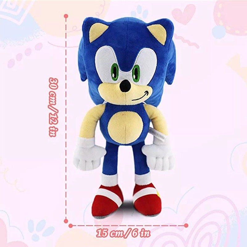 Wskik Peluches Sonic 30cm Alto Cumpleaños Perfecto Navidad Regalo