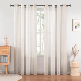 Black Curtain Rods for Windows 48 to 84 Inch, Max 90 Inch, 2 Pack 5/8 Inch Diameter Adjustable Curtain Rod Set, Decorative Curtain Rods With Brackets for Bedroom, Outdoor, Living Room