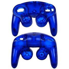 Ceozon Replacement Housing Shell Faceplate Cover Repair Accessories Kit Compatible with Gamecube Controller Included Buttons (Blue)