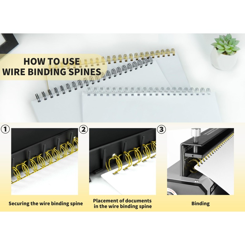 RAYSON Binding Wire Spines, 9/16 Inch, 21 Holes, 11 inch