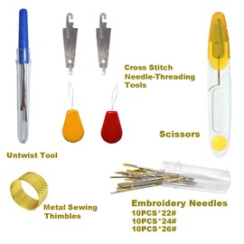 Embroidery Floss Thread Kit 100％ Cotton Floss Bobbins and Cross Stitch Kit Bracelets Floss Crafts Floss (96 Color)