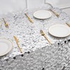 Rectangle Glitter Sequin Tablecloth: Silver Sequin Fabric Table Cloth 50x102