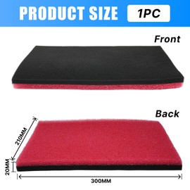 Flewdart Air Filter Foam with Double Density 300 x 210 x 20 mm Universal for Cutting Air Filter Foam Air Filter Insert Air Filter Mat for Car, Motorcycle, Moped, Quad, Motor Hoe