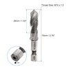 sourcing map Combination Drill and Tap Bit, Metric M10 x