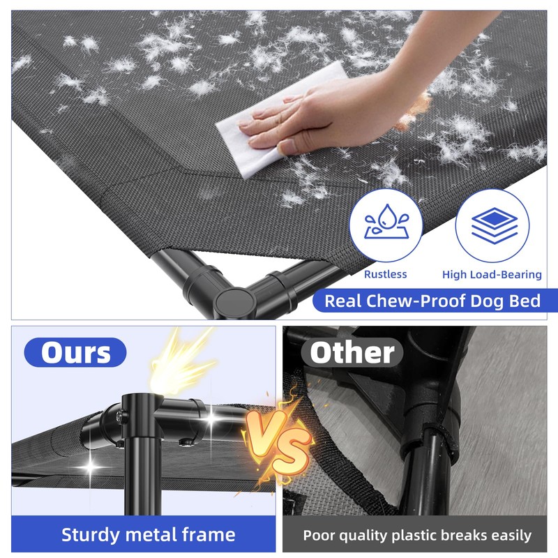 Simple Trending Elevated Dog Bed for Large Dogs, Waterproof Raised