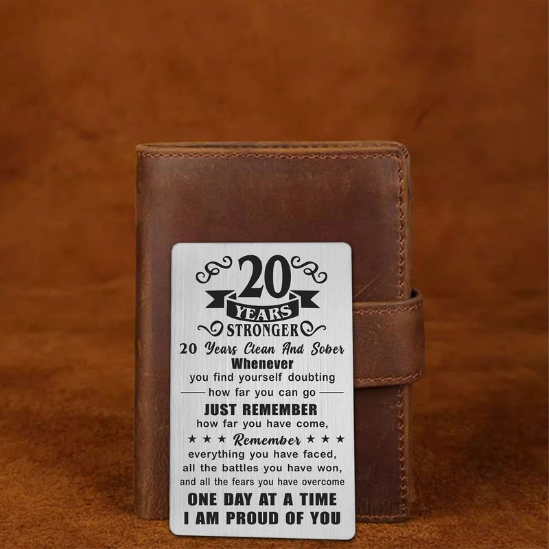 Richesele 20 Years AA Sobriety Gifts - 20 Year Stronger