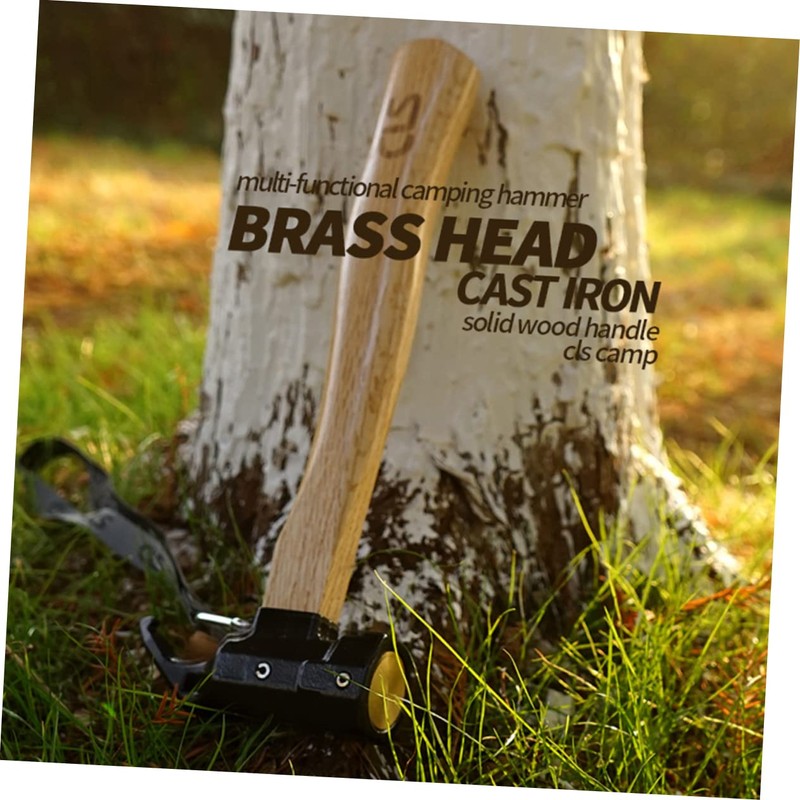 OSALADI Hexagonal Hammer Portable Outdoor Tool Axe Nail Puller for